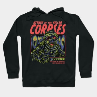 Vintage Horror Attack of the Killer Corpses Cover Art // Retro Zombie Art Hoodie